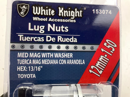 White Knight 153074 Wheel Lug Nuts 4 / PACK - 12mm X 1.50 Thread Size, 13/16''