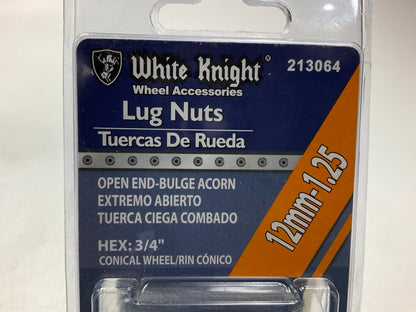 (20) White Knight 213064 Wheel Lug Nuts 12mm-1.25 Open End Acorn 3/4'' Hex