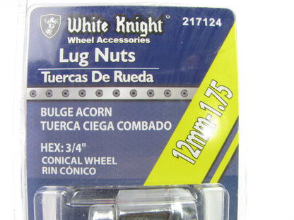 White Knight 217124 Wheel Lug Nuts - 12mm-1.75 Bulge Acorn 3/4'' Hex - 4/Pack