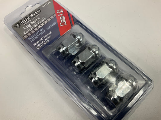 White Knight 217174 Wheel Lug Nuts 12mm X 1.50 Thread Size, 3/4'' Hex, 4 Lug Nuts