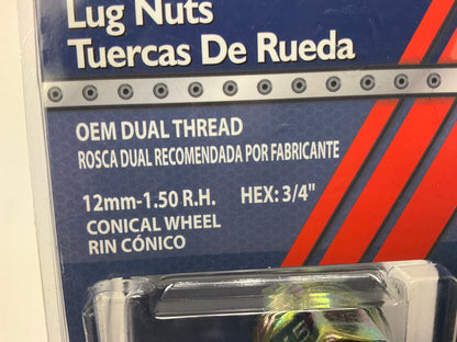 (20) White Knight 220074 Wheel Lug Nuts - 12mm X 1.50 THREAD SIZE, 3/4'' HEX