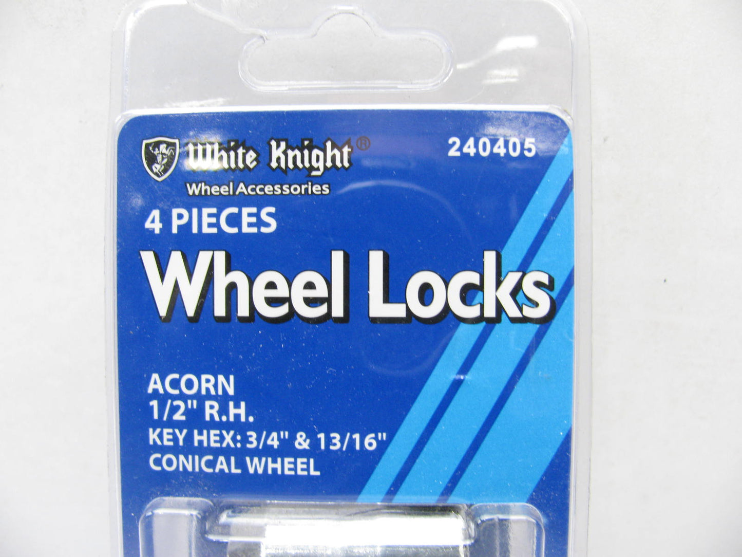 White Knight 240405 Wheel Lock Set Kit - Conical Wheel Acorn 1/2'' R.H. Thread