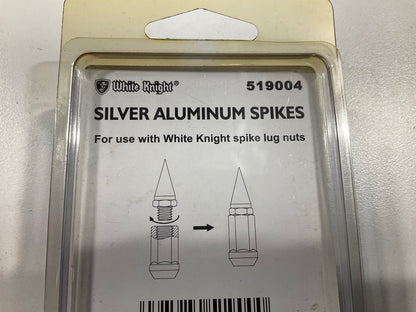 White Knight 519004 Silver Aluminum Spikes For Spike Lug Nuts - 4/Pack