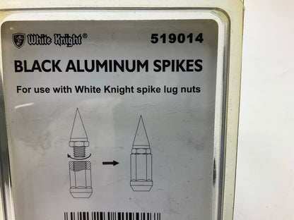 20 PCS - White Knight 519014 Black Aluminum Spikes For Spike Lug Nuts