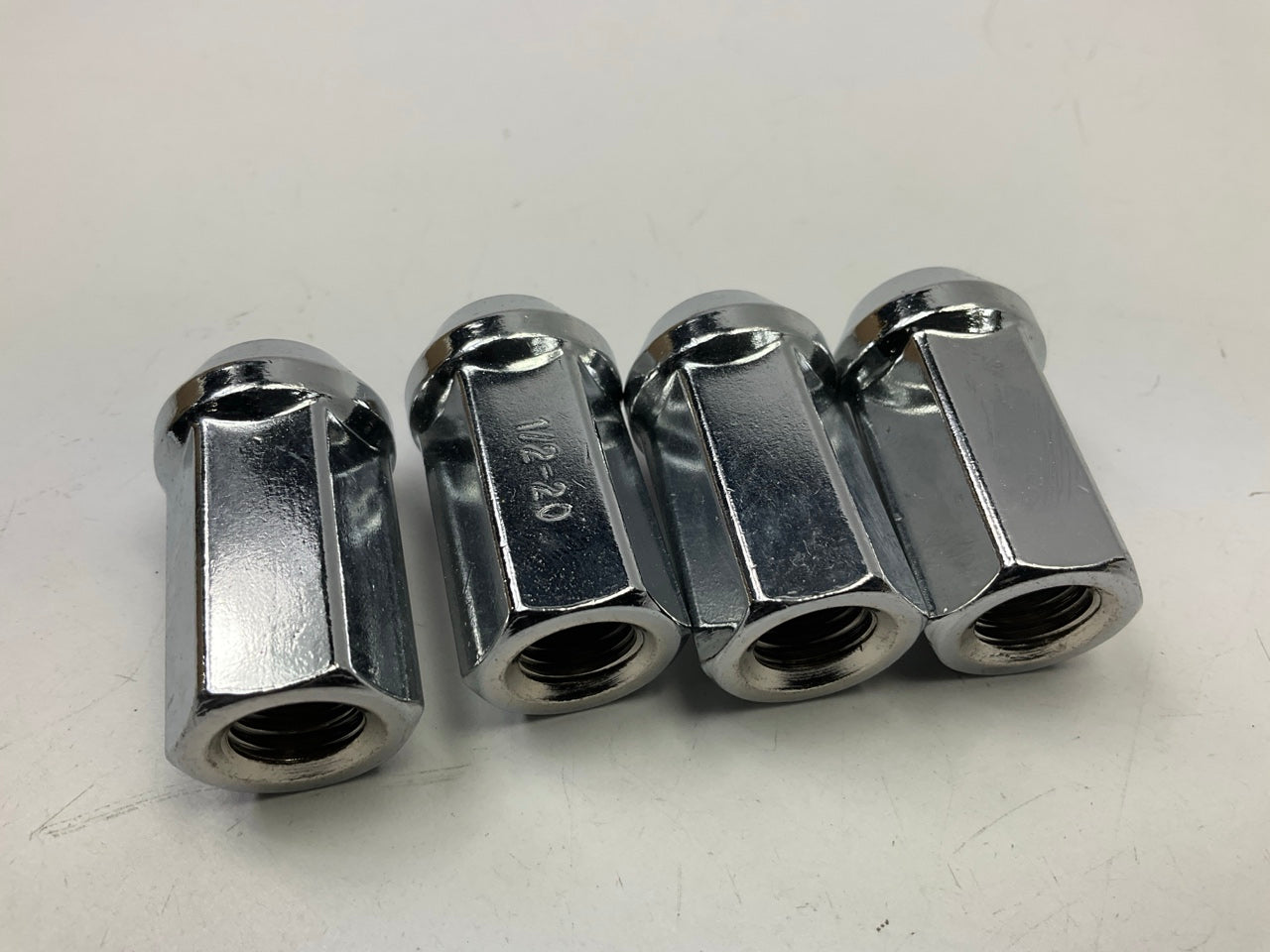 White Knight 519144 Lug Nuts Chrome Bulge Acorn 1/2''-20, 3/4'' Hex, 4 PACK