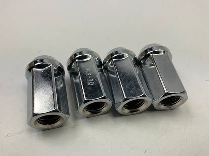 White Knight 519144 Lug Nuts Chrome Bulge Acorn 1/2''-20, 3/4'' Hex, 4 PACK