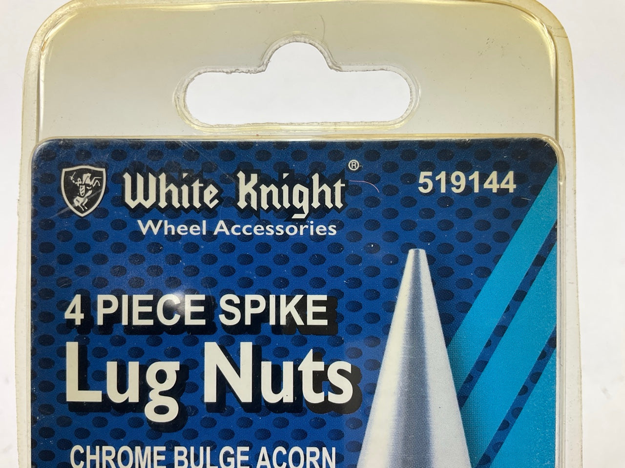 White Knight 519144 Lug Nuts Chrome Bulge Acorn 1/2''-20, 3/4'' Hex, 4 PACK