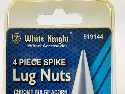 White Knight 519144 Lug Nuts Chrome Bulge Acorn 1/2''-20, 3/4'' Hex, 4 PACK