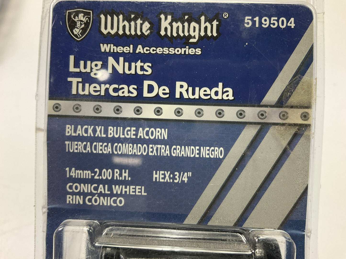 (20) White Knight 519504 Bulge Acorn Wheel Lug Nuts, 14mm -2.00 RH, 3/4'' Hex