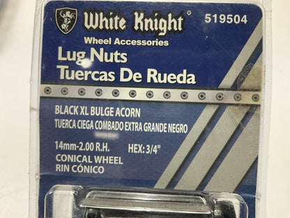 (20) White Knight 519504 Bulge Acorn Wheel Lug Nuts, 14mm -2.00 RH, 3/4'' Hex