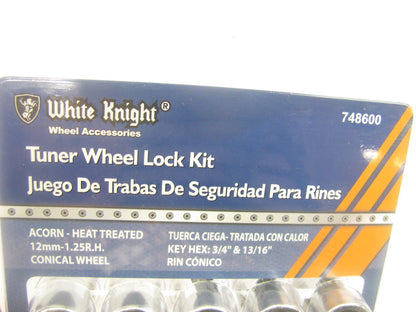 White Knight 748600 Wheel Lock Set Kit 12mm-1.25RH Heat Treated Acorn - 20 PCS