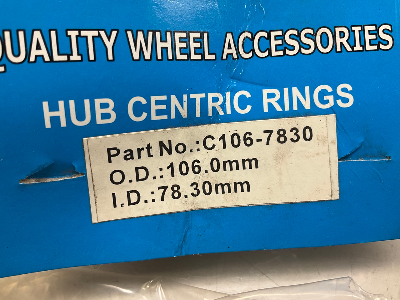 (4) White Knight C106-7830 Hub Centric Rings For Wheels 106.0mm OD, 78.30mm ID