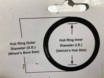 White Knight C108-1060 Hub Centric Rings For Wheels 108.00mm OD, 106.0mm ID 4 Pk