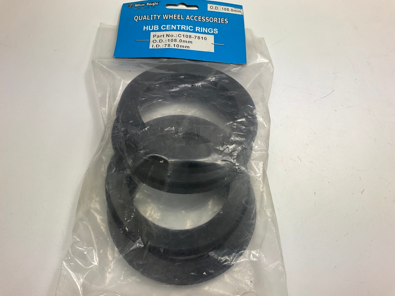 (4) White Knight C108-7810 Hub Centric Rings For Wheels 108mm OD, 78.10mm ID