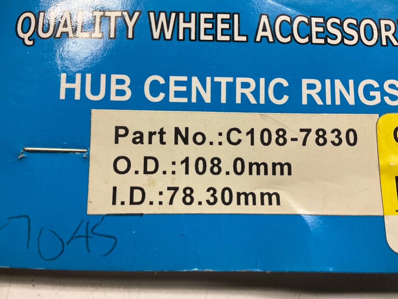 White Knight C108-7830 Hub Centric Rings 108.0mm Od 78.30mm ID