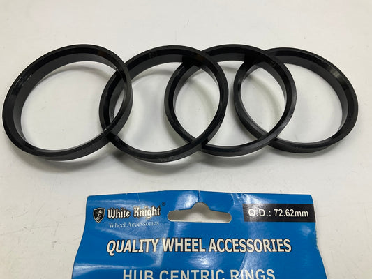 (4) White Knight C72-6606 Hub Centric Rings For Wheels 72.62mm OD, 66.06mm ID