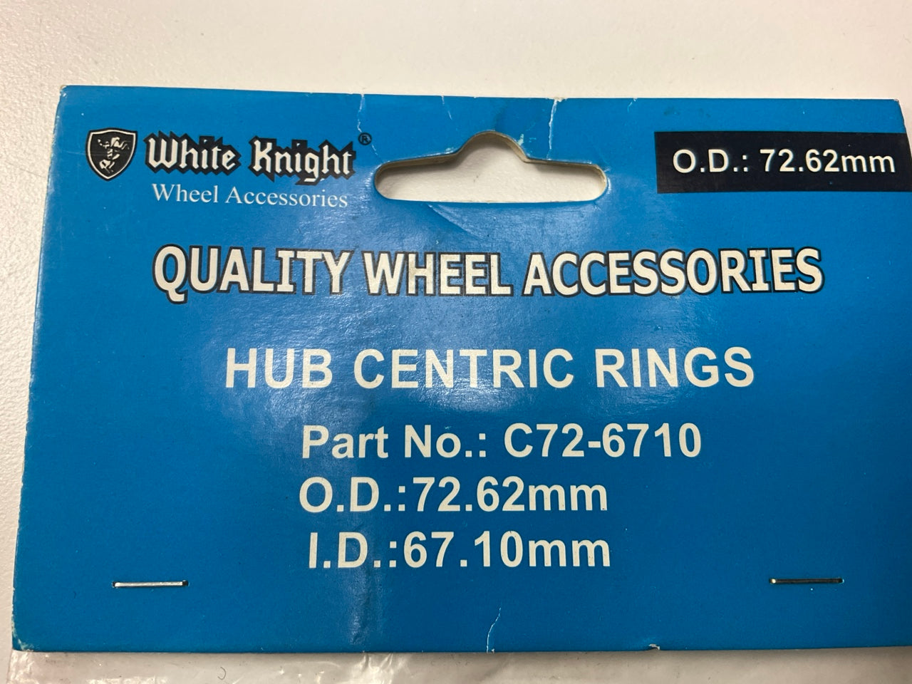 (4) White Knight C72-6710 Hub Centric Rings For Wheels 72.62 Mm OD X 67.10 Mm ID