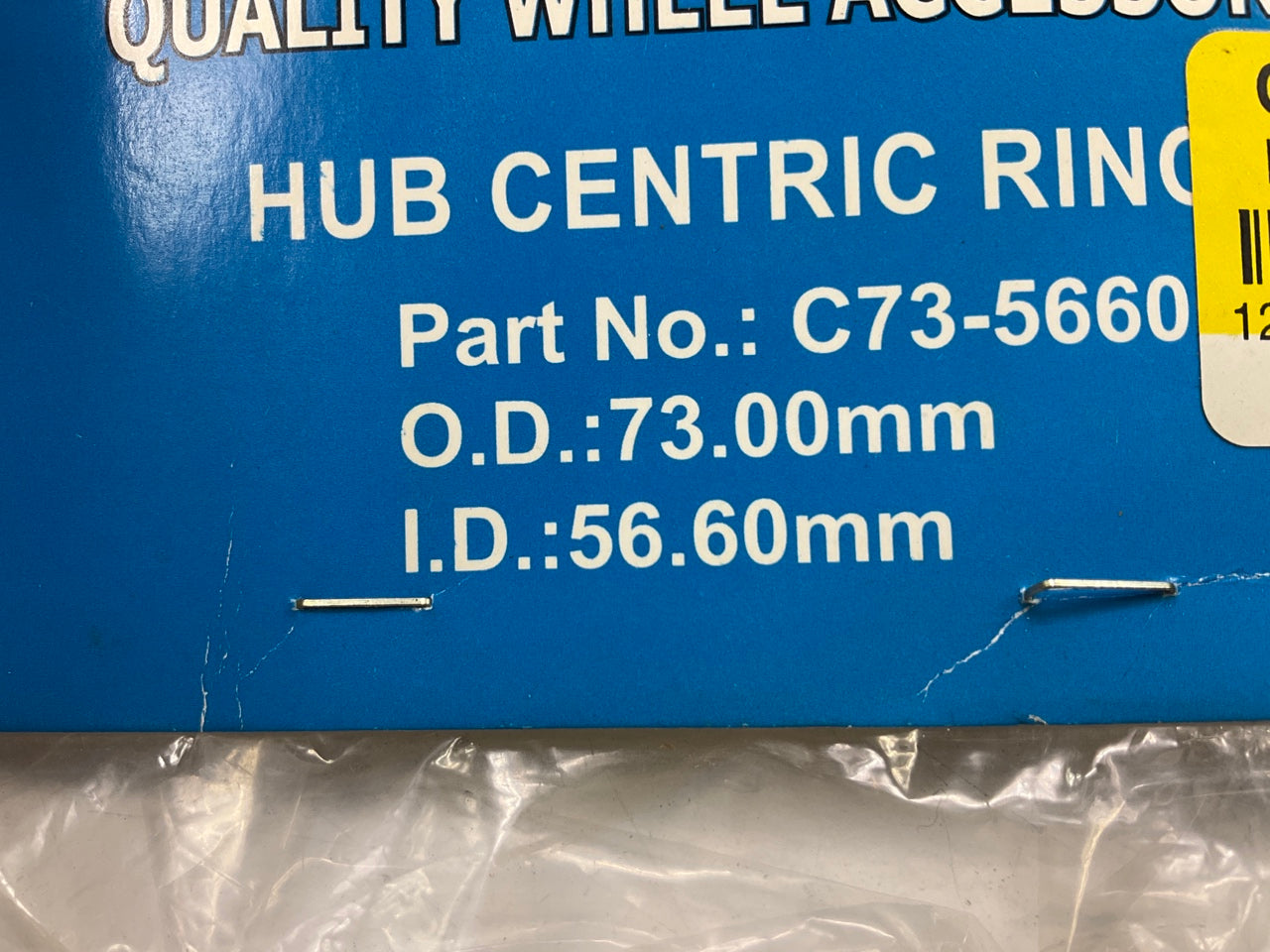 (4) White Knight C73-5660 Hub Centric Rings For Wheels 73.0mm OD, 56.60mm ID