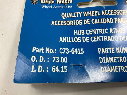 White Knight C73-6415 Hub Centric Rings, 73.00mm OD, 64.15mm ID, Pack Of 4