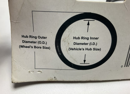 (4) White Knight C73-6507 Hub Centric Rings For Wheels 73.00mm OD, 65.07mm ID