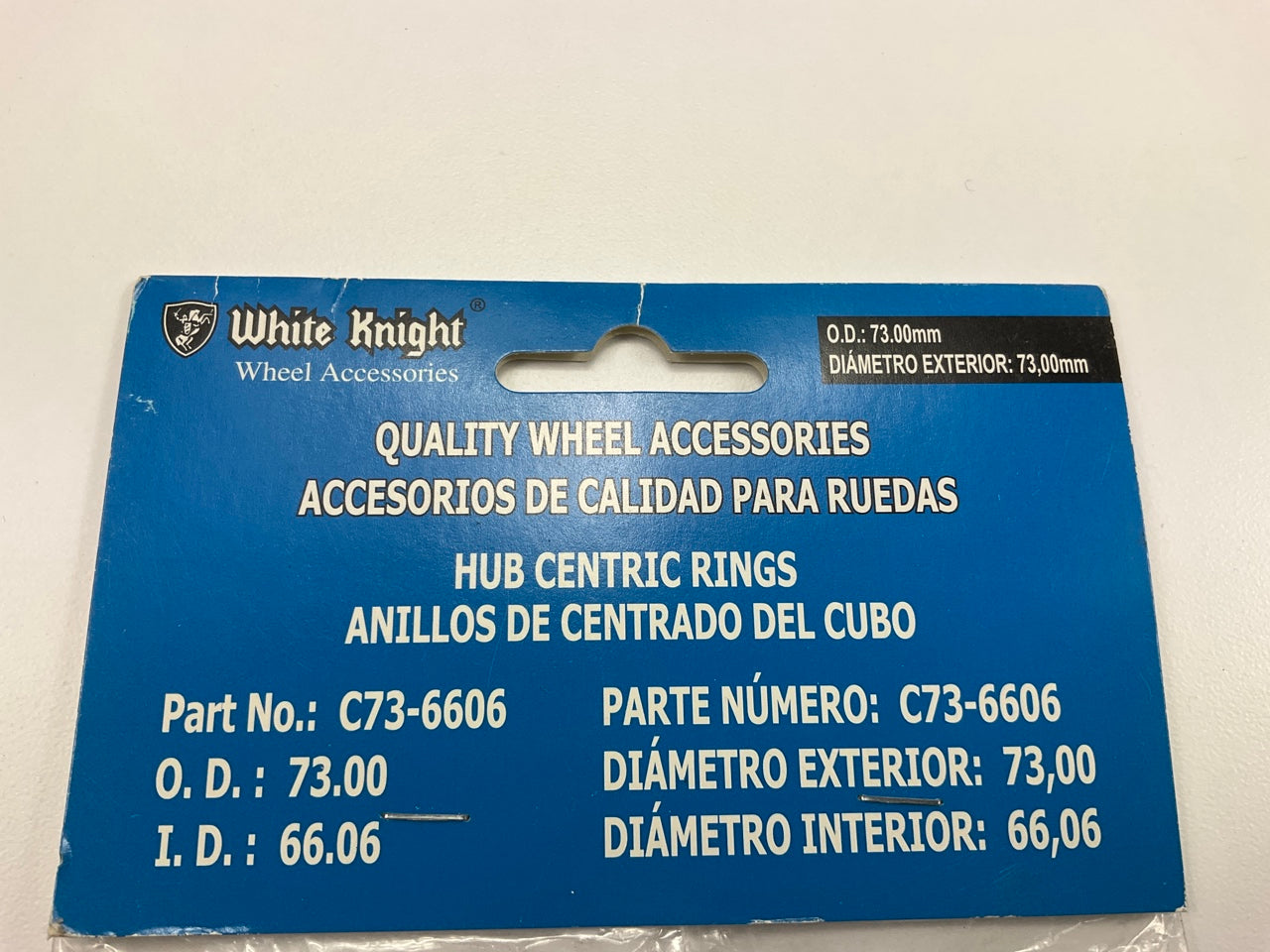 White Knight C73-6606 Hub Centric Rings For Wheels 73.00mm OD, 66.06mm ID 4 Pack