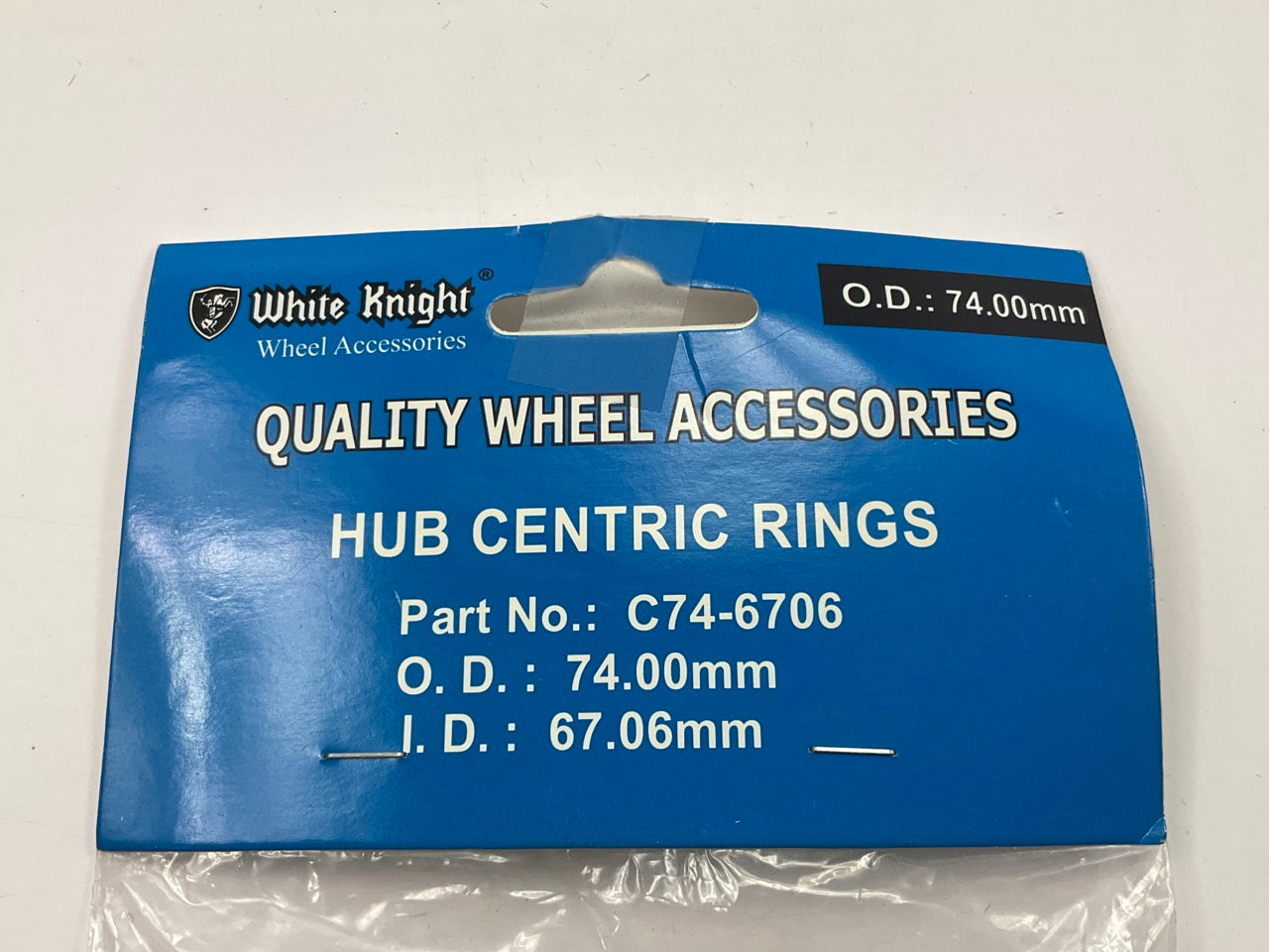 (4) White Knight C74-6706 Hub Centric Rings For Wheels 74.00mm OD, 67.06mm ID