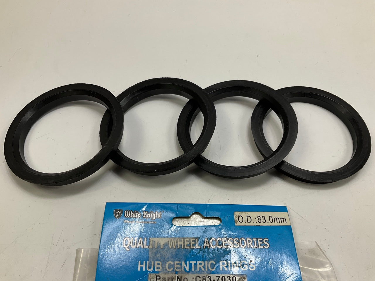 (4) White Knight C83-7030 Hub Centric Rings For Wheels 83.0mm OD, 70.30mm ID
