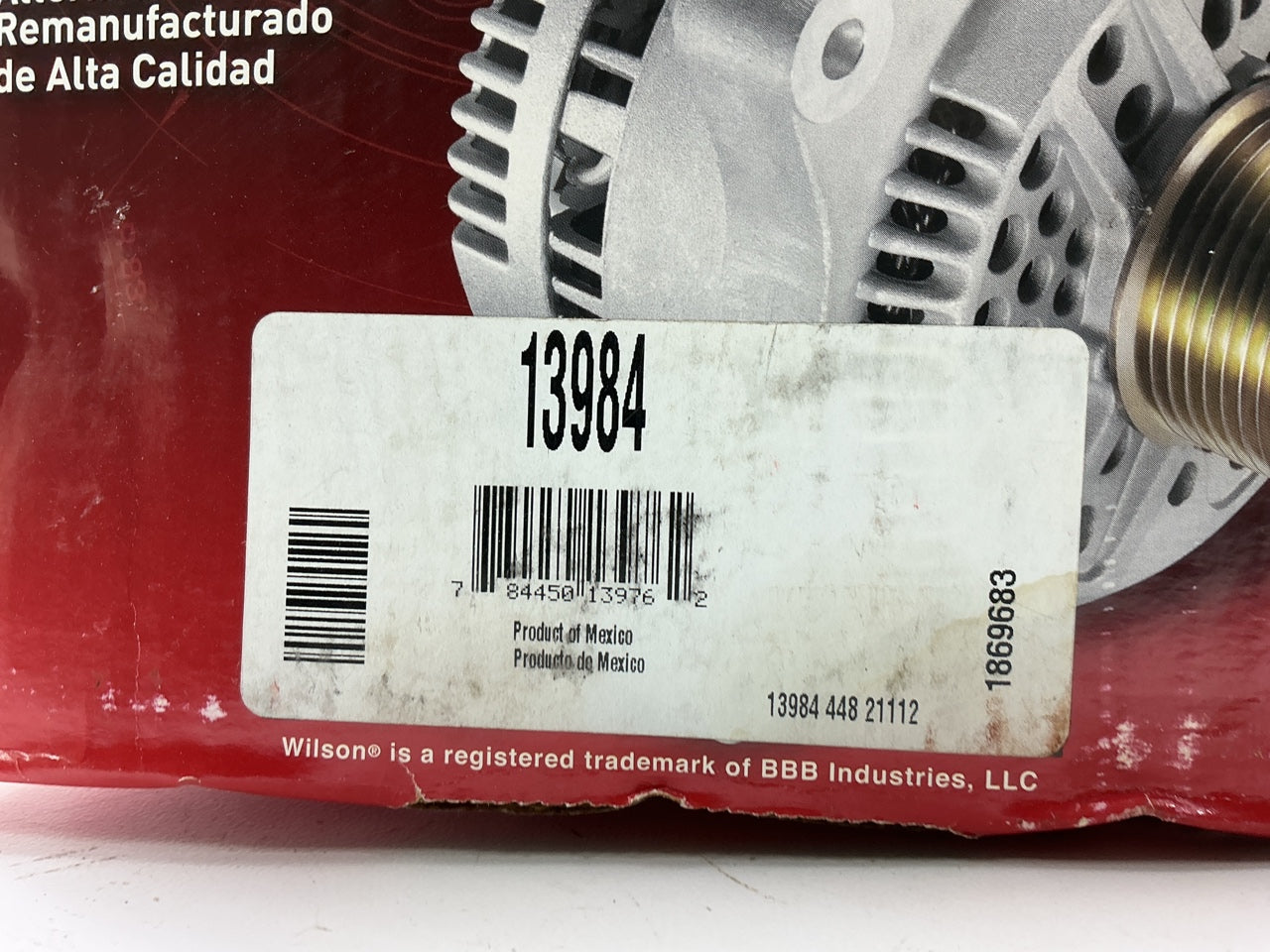 REMAN. Wilson 13984 130 Amp Alternator For 2005-2015 Toyota Tacoma 4.0L V6