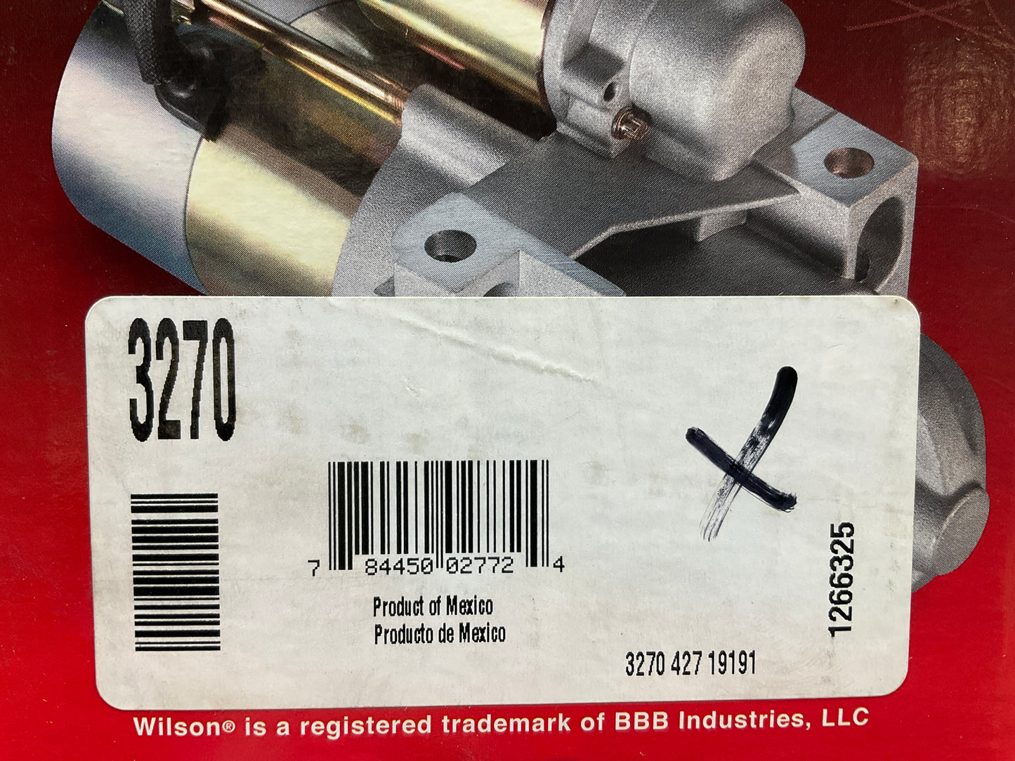REMAN. Wilson 3270 Starter