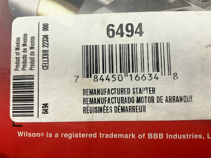 REMAN. Wilson 6494 Starter Replaces 89018123, 410-12257