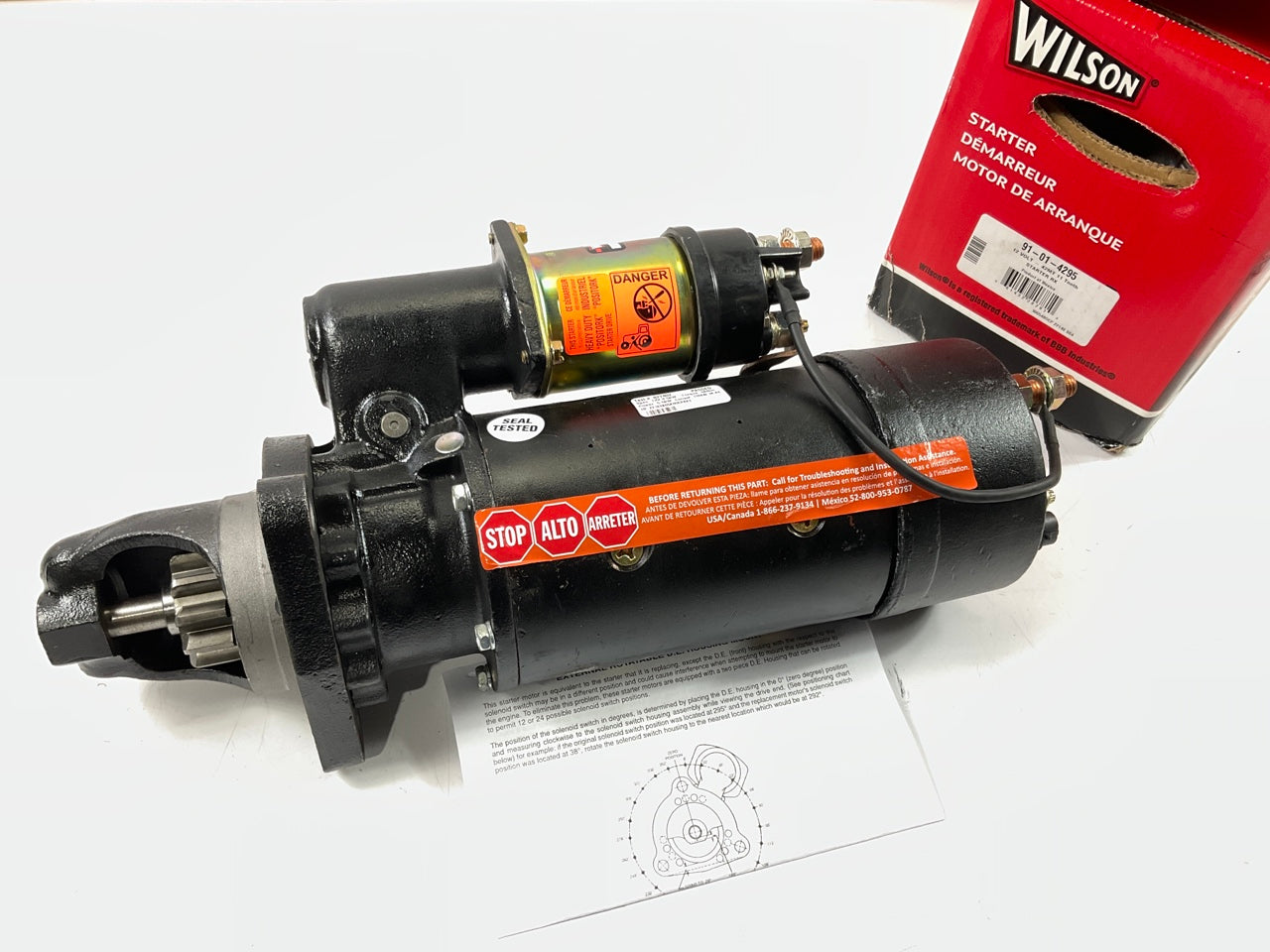 REMAN. Wilson 91-01-4295 Starter - 42MT Type, 12 Volt, 11 Tooth