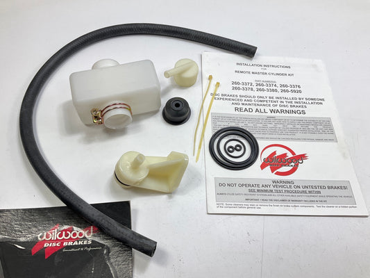 INCOMPLETE - AS SHOWN - Wilwood Replacement Master Cylinder Remote Reservoir Set