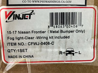Winjet CFWJ-0406-C Fog Light Lamp Kit With Wiring For 2005-2017 Nissan Frontier
