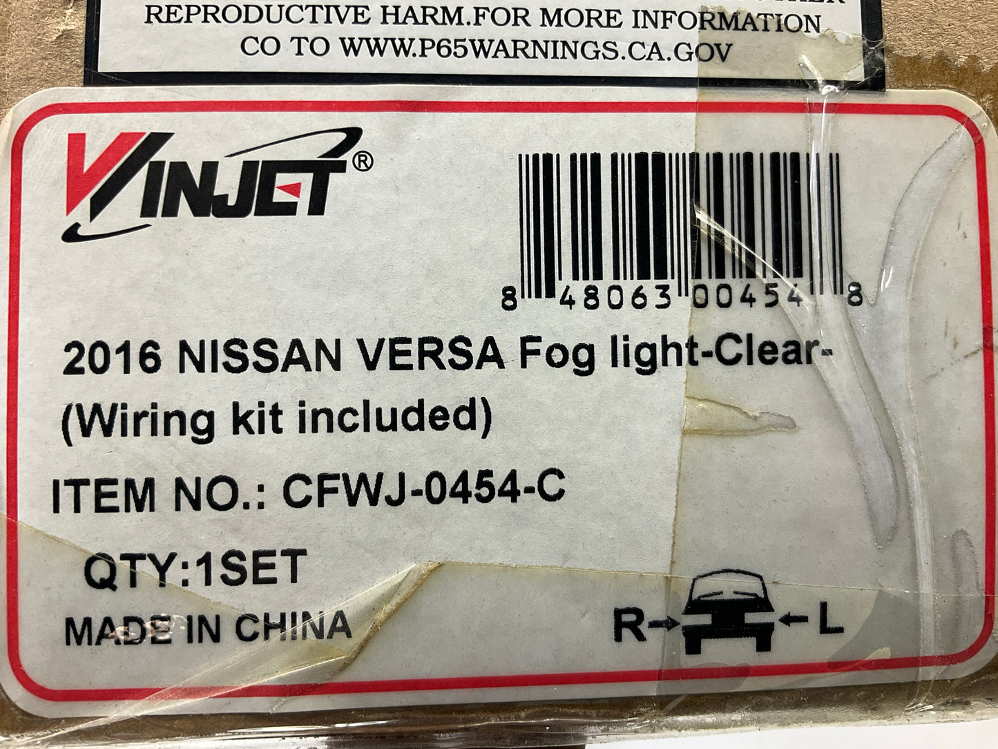 Winjet CFWJ-0454-C Fog Light Lamp Kit For 2016-2019 Nissan Versa
