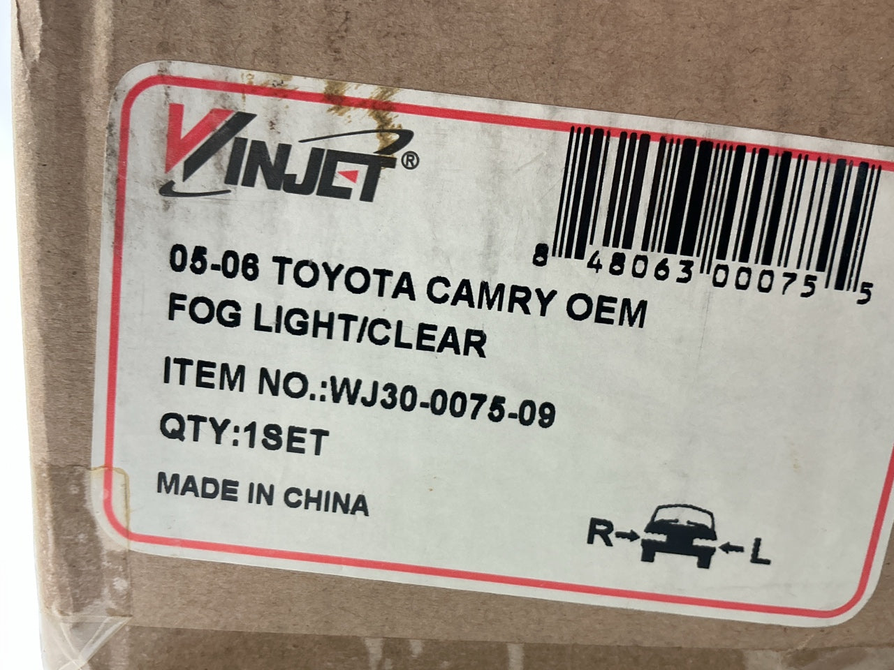 Winjet WJ30-0075-09 Fog Light Lamp Kit W/ Switch & Wiring 2005-2006 Toyota Camry