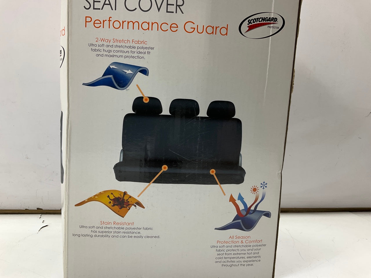 Winplus SC55110-6 Rear Seat Cover -  Rear Bench Seat With 3 Headrests, Truck SUV