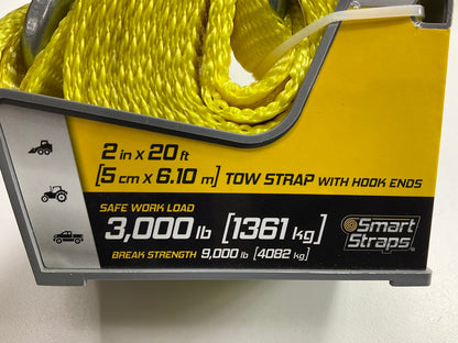 (2) Winston Products 131 - 2'' Tow Strap With Hook, 20 Feet, 3000 Lbs Capacity