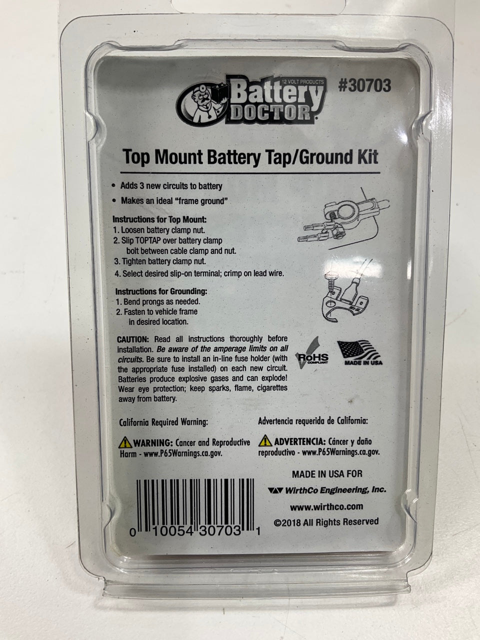 Wirthco 30703 Battery Doctor Top Post Triple Tap, Also Used As A Frame Ground