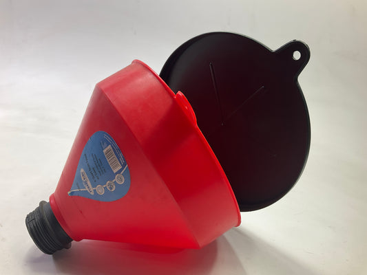 Funnel King 32425 Drum Funnel With Screen & Lockable Lid, 4 Quart, Spill Free