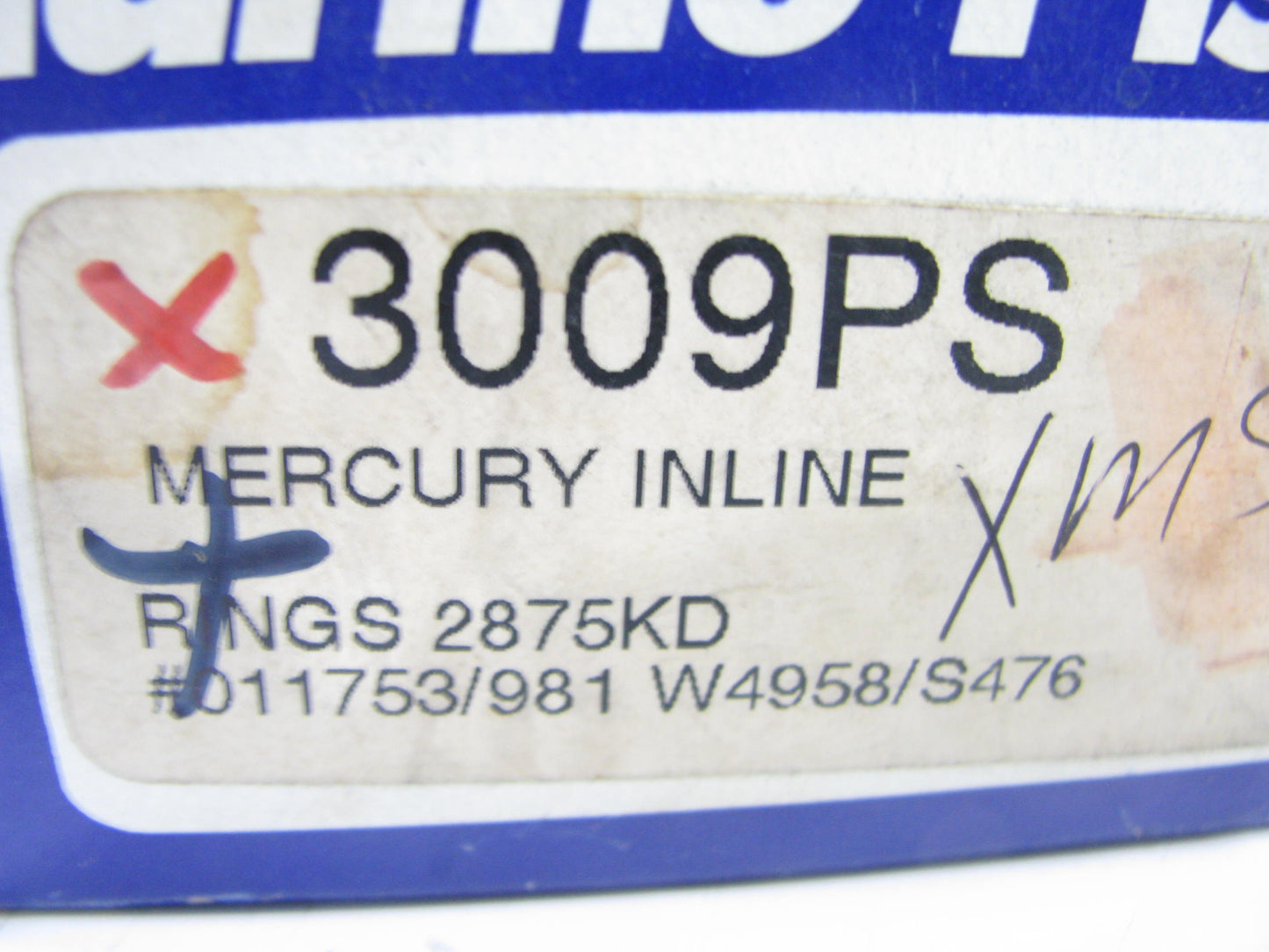 Wiseco 3009PS Piston 2-Ring High Dome For Mercury Marine Engines