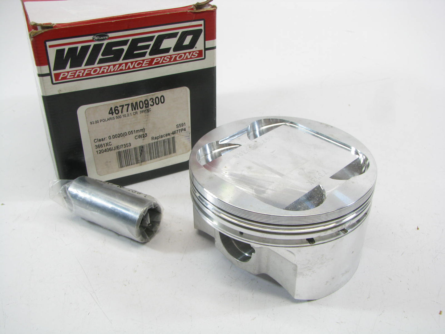 Wiseco 4677M09300-NO RINGS Piston 1.00mm Oversize To 93.00mm, 10.2:1 Comp 504cc