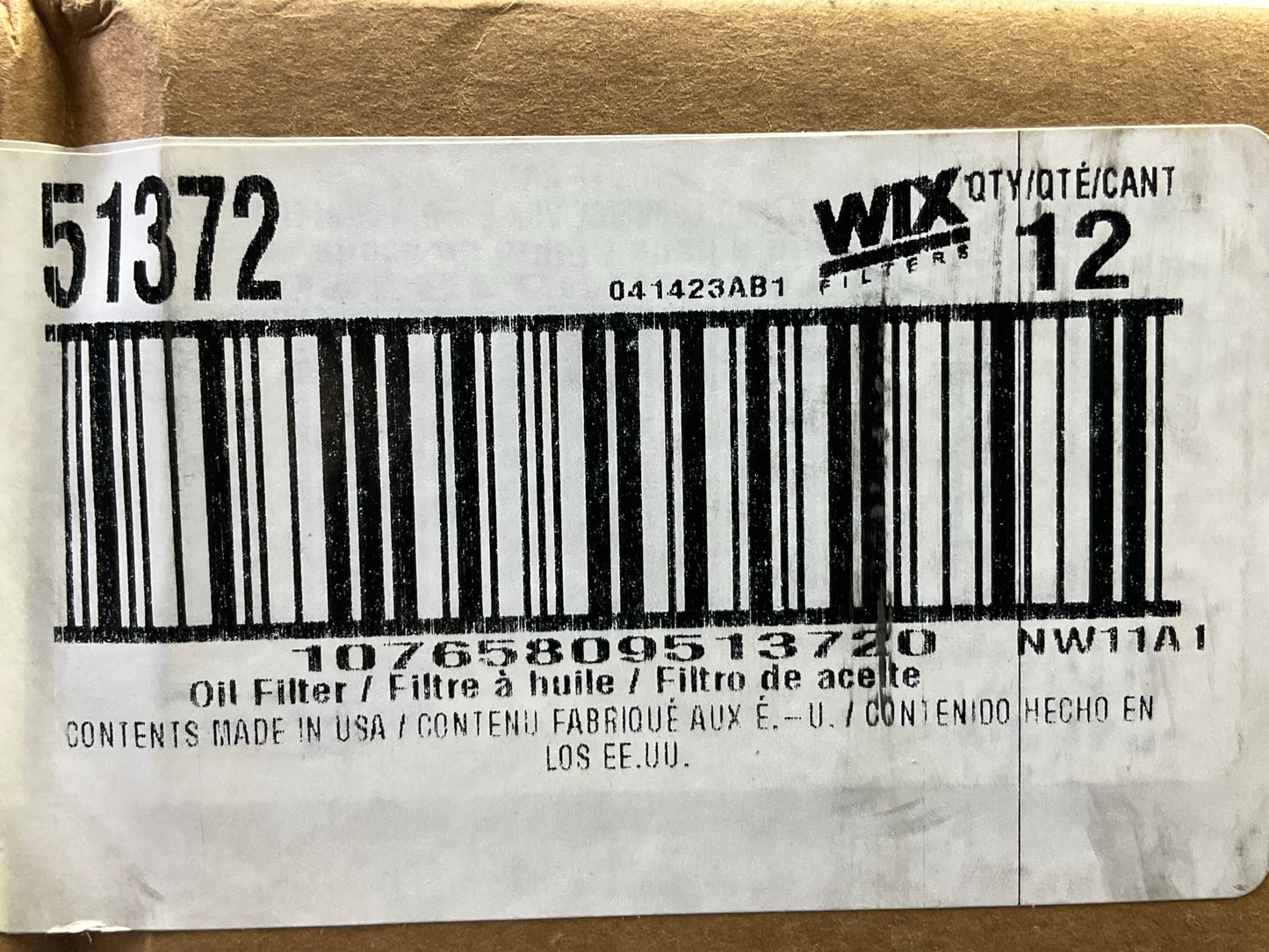 (12) WIX 51372 Engine Oil Filter