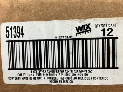 (12) WIX 51394 Engine Oil Filter
