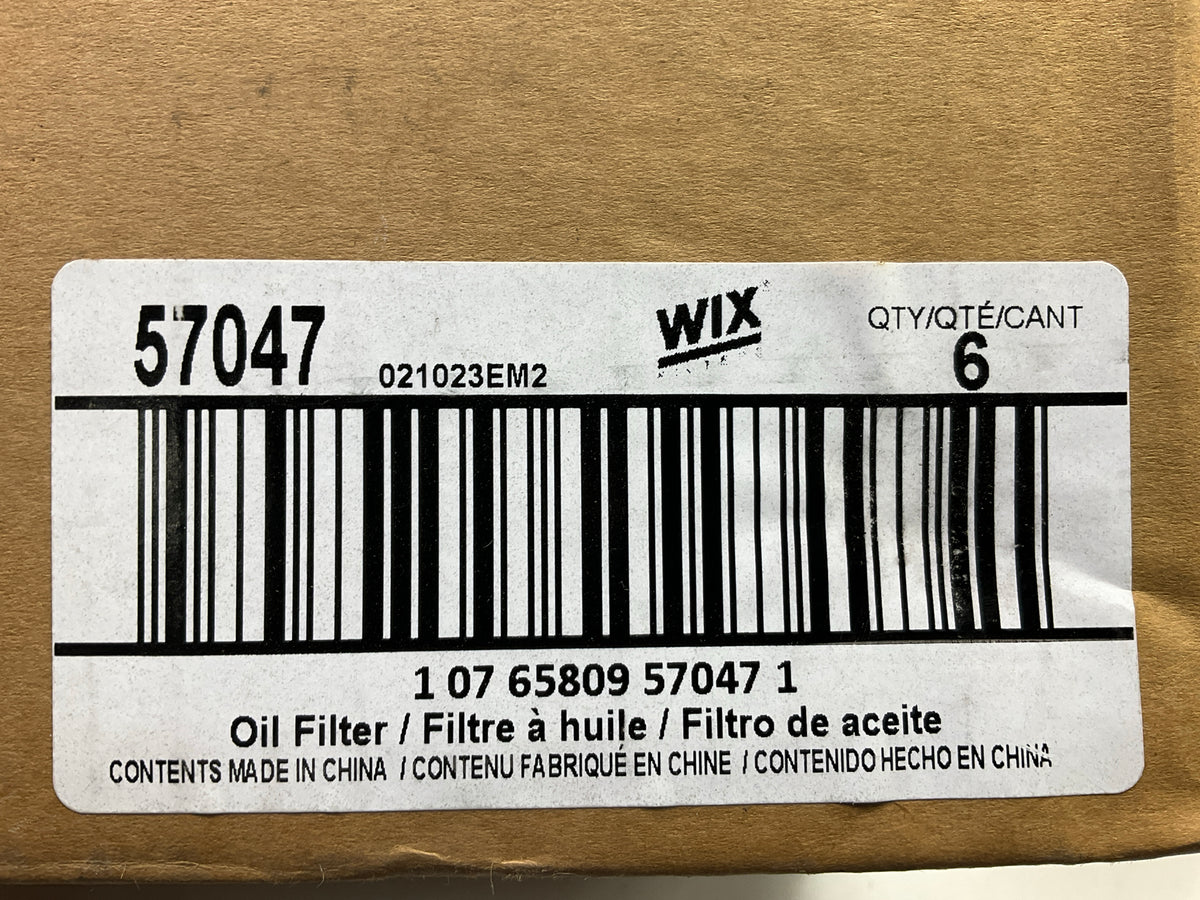 (6) WIX 57047 Engine Oil Filter