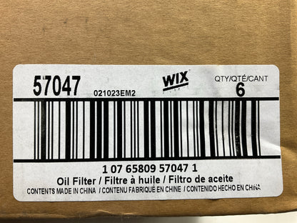 (6) WIX 57047 Engine Oil Filter