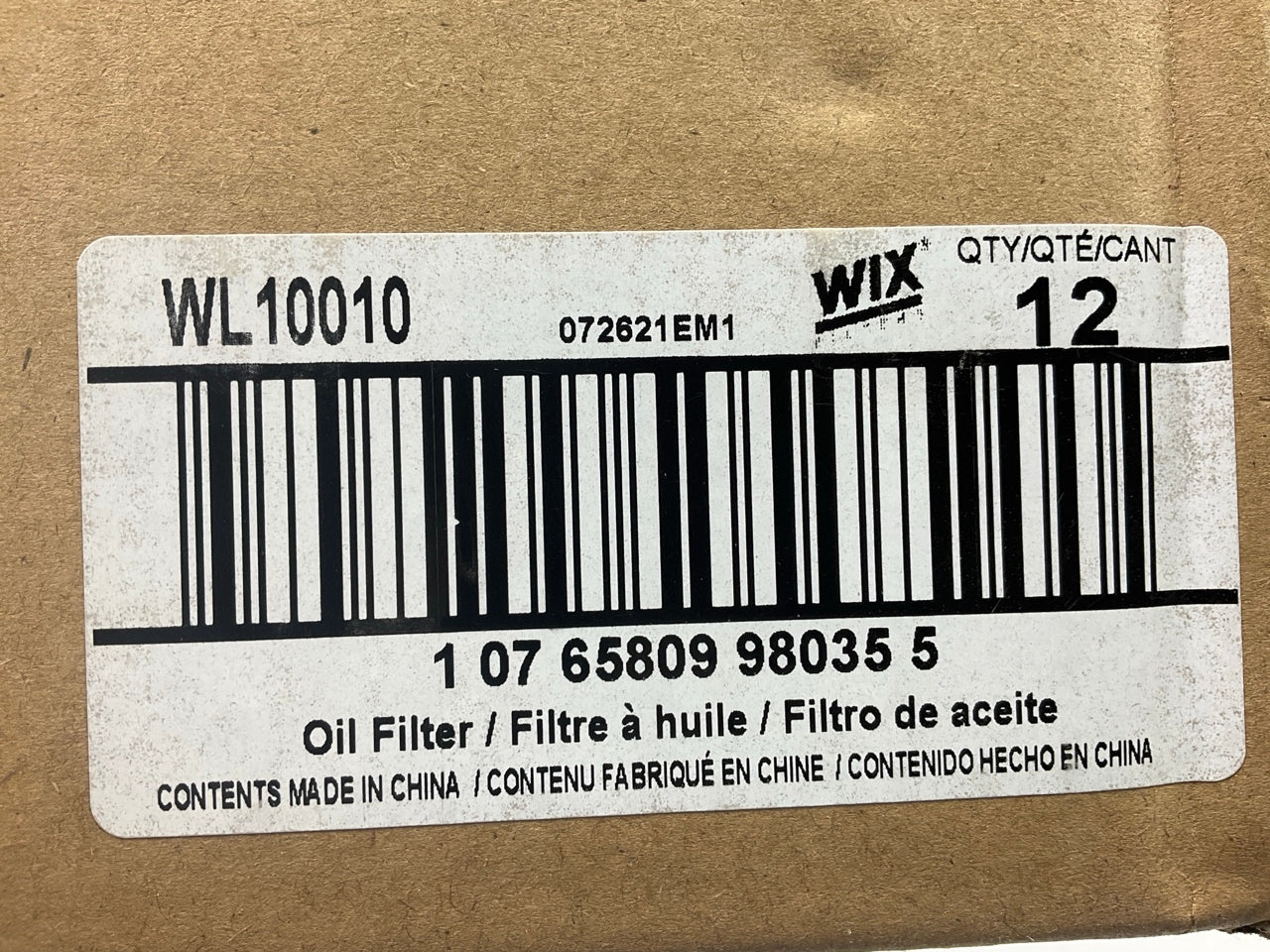 (12) WIX WL10010 Engine Oil Filters