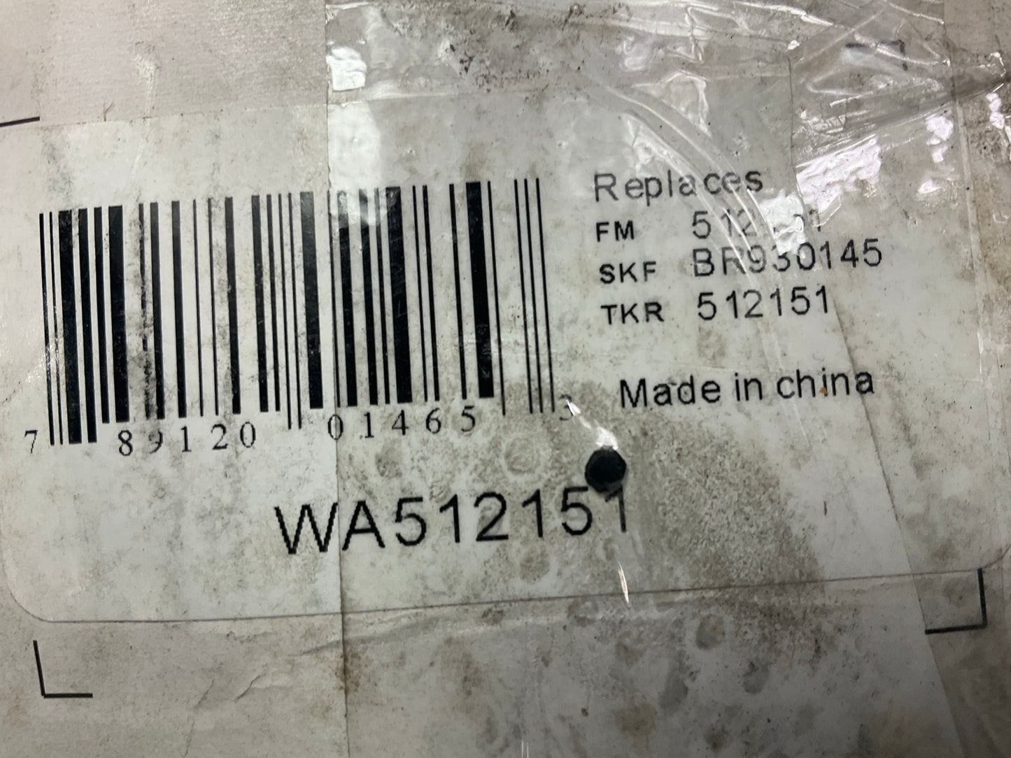 (2) WJB WA512151 Rear Wheel Hub Bearings