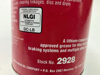 Wolfs Head 2928 Lithium Complex Red Grease - 1 LB