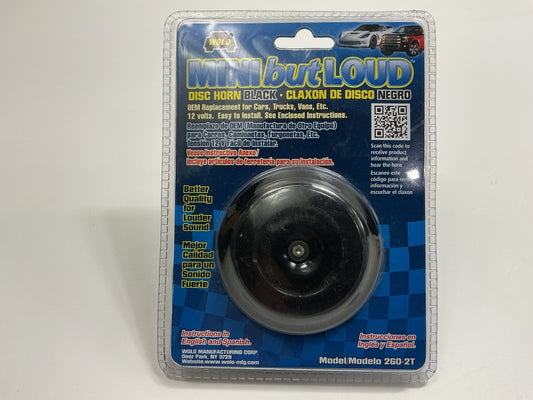 Wolo 260-2T Mini But Loud Black 2-3/4'' Dia 12V 110 Decibel 480 Hz Steel Horn