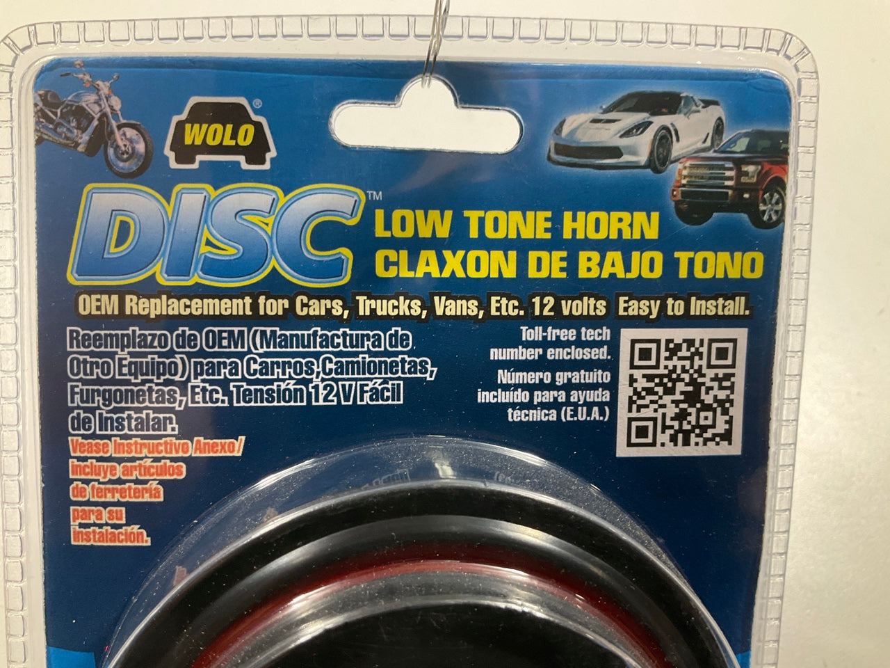 Wolo 300-2T Disc Horn 12-Volt 115 Decibels 360 Hz Two Terminal